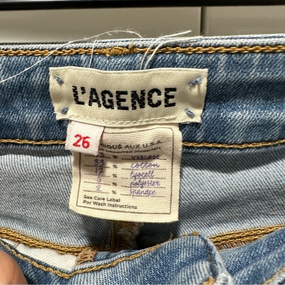 L’AGENCE Margot High Rise Skinny in Seafoam Size 26 - Picture 4 of 7